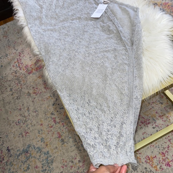 Logo by Lori Goldstein Lace Cover Up Top Chiffon Long sleeves size  XL/1X Rare - Picture 8 of 15